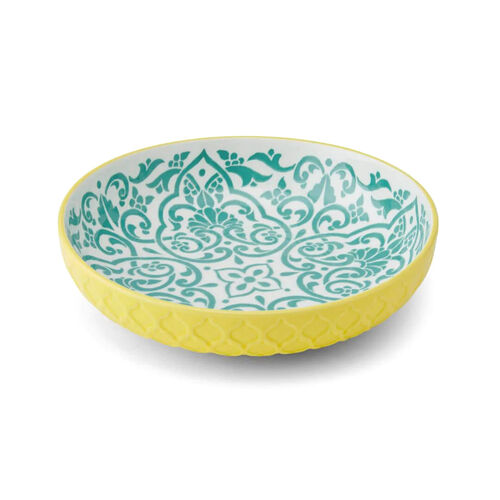 Mikasa 21cm Pasta Bowl Yellow & Blue Geometric